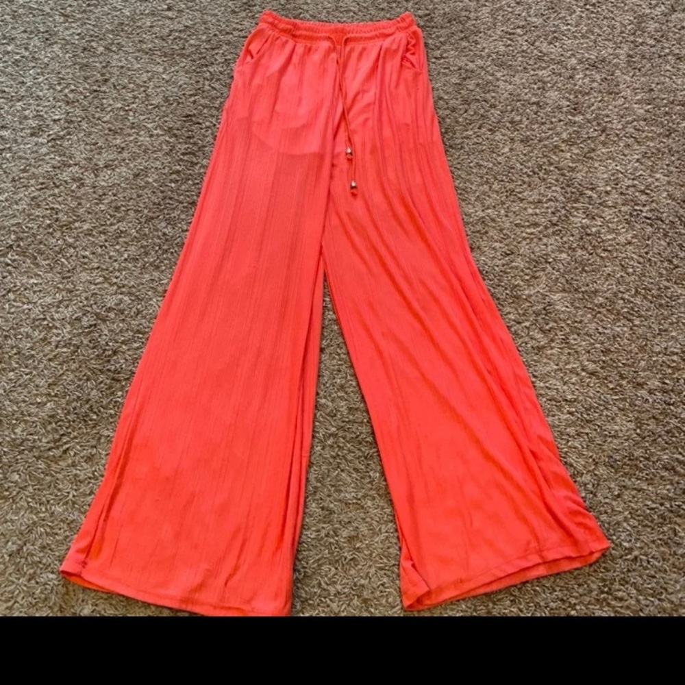 Coral Palazzo Pants
